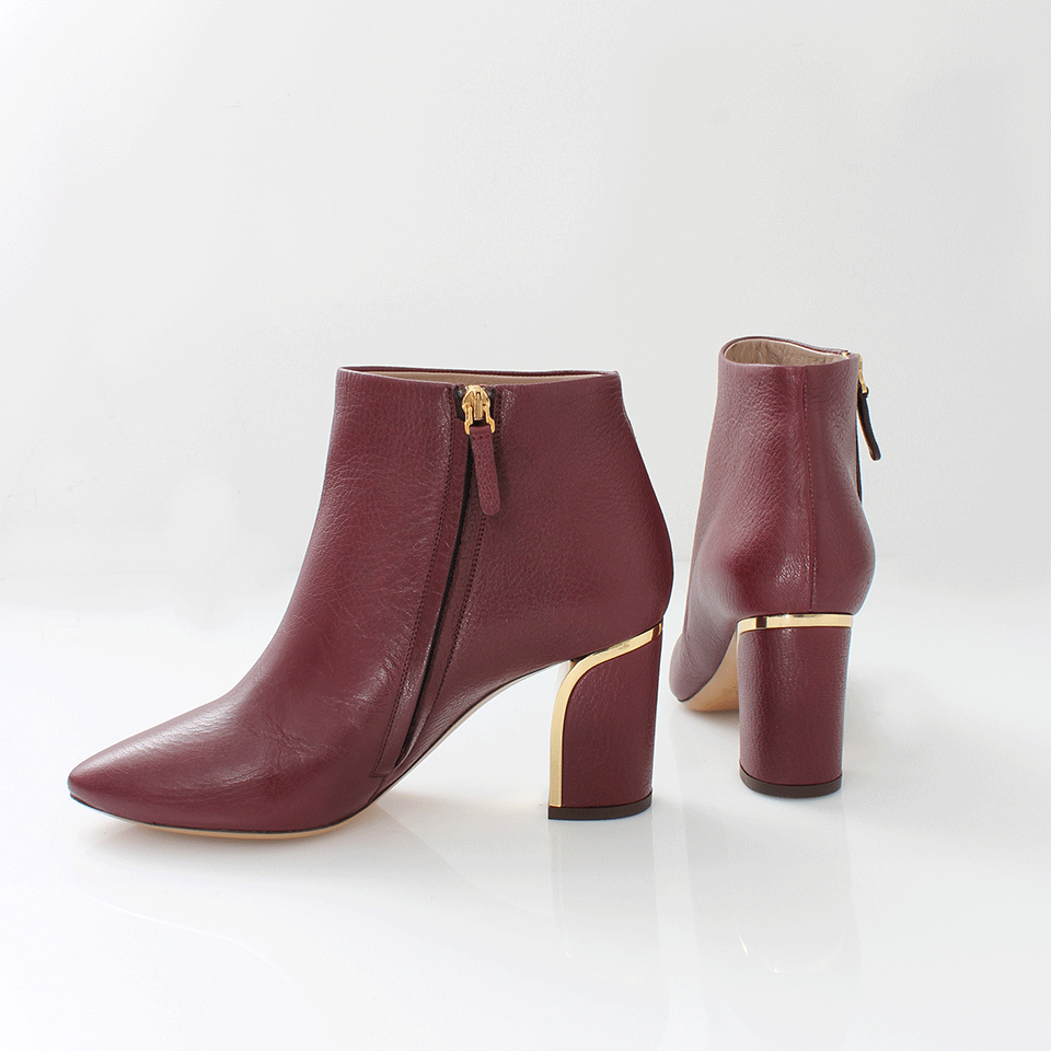 CHLOÉ-Gold Trim Bootie-