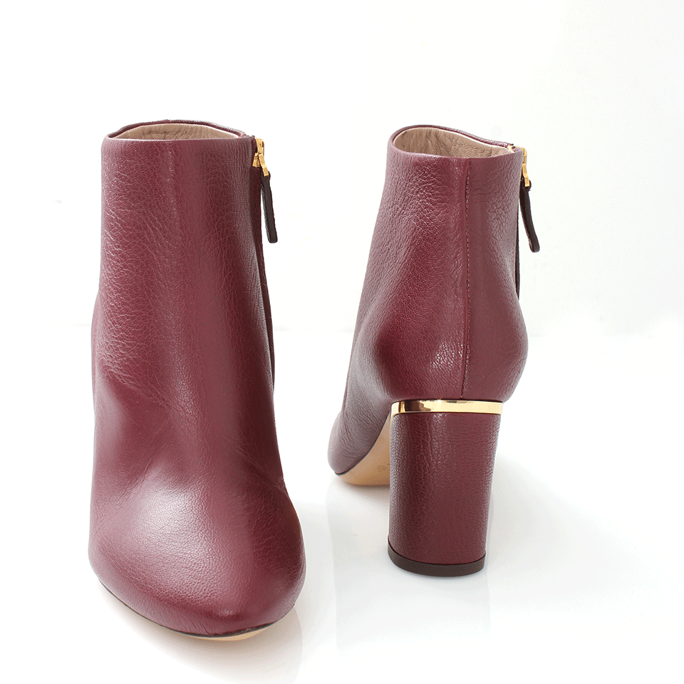 CHLOÉ-Gold Trim Bootie-
