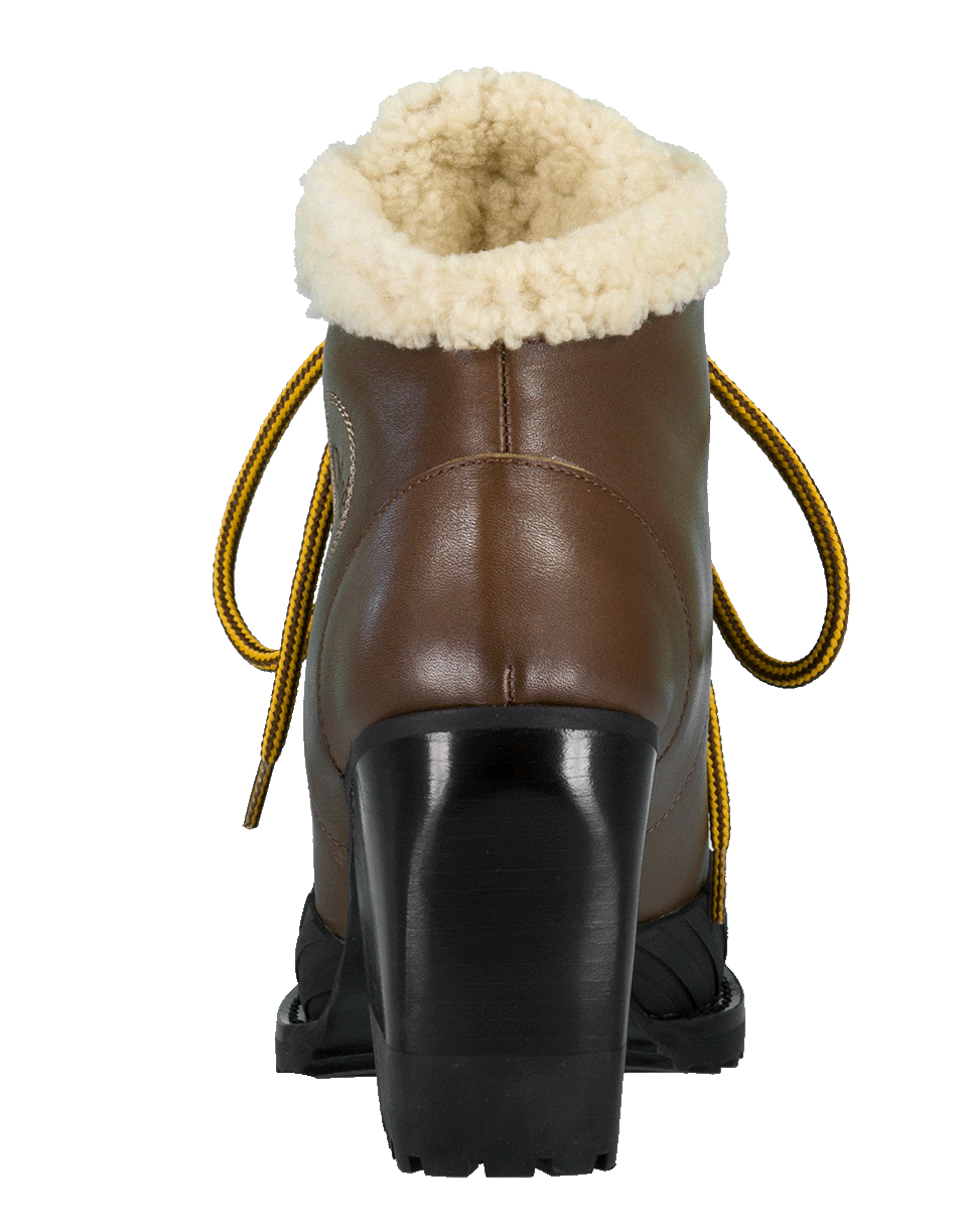 CHLOÉ-Rylee Shearling Lace Up Boot-