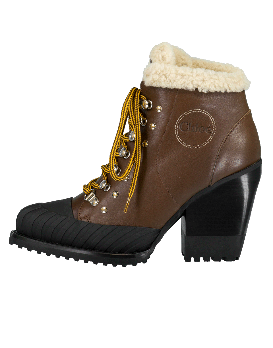 CHLOÉ-Rylee Shearling Lace Up Boot-