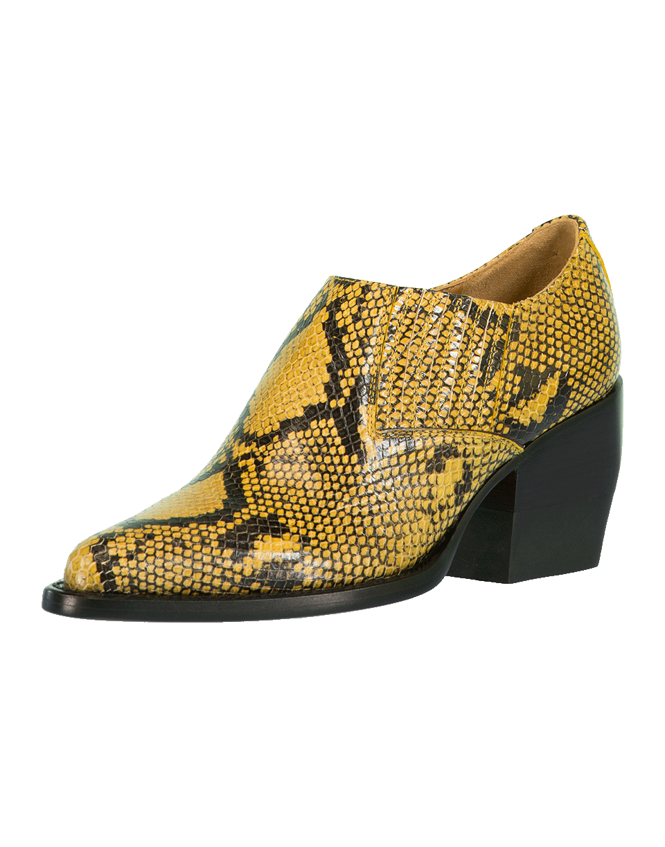 CHLOÉ-Python Print Leather Bootie-