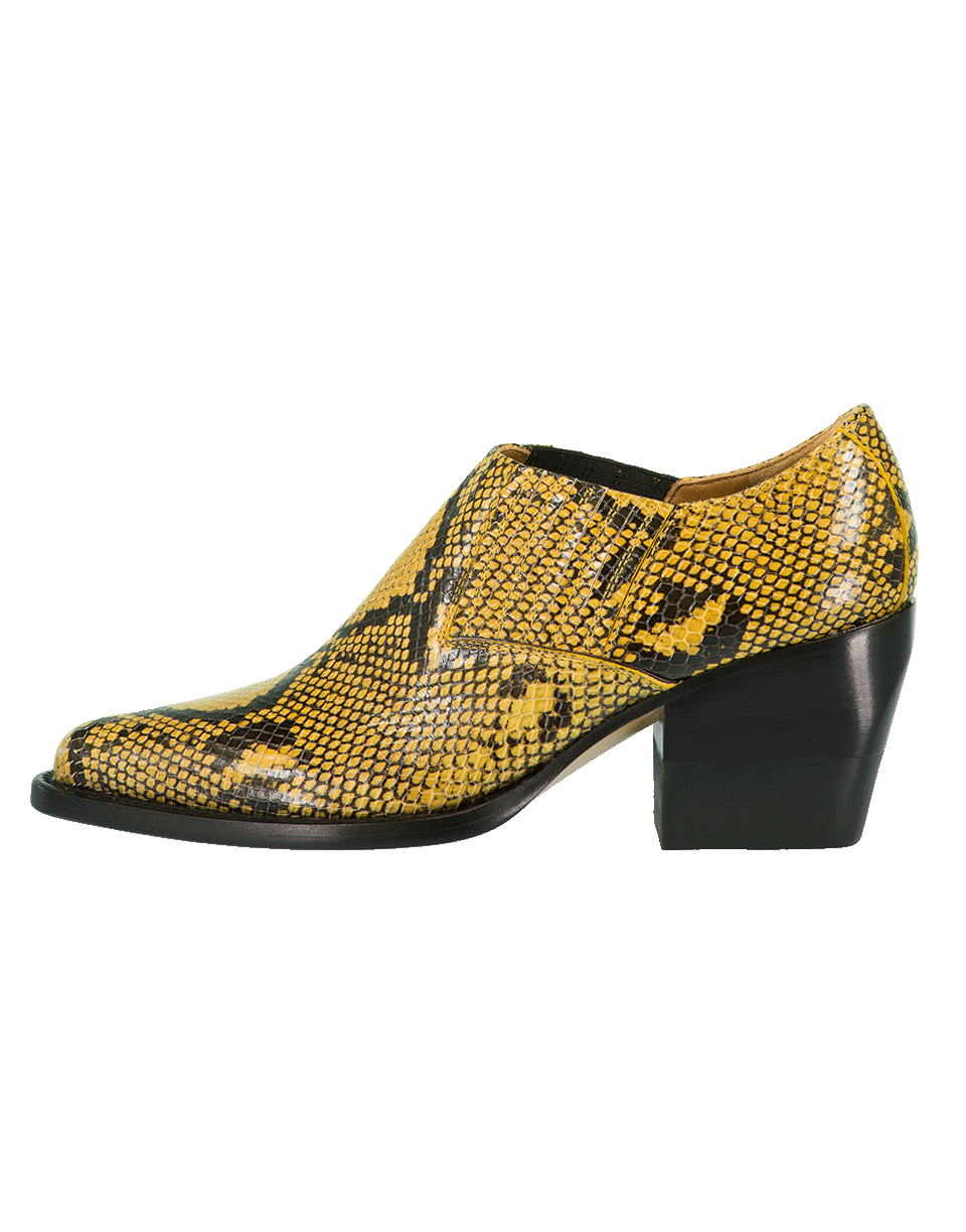 CHLOÉ-Python Print Leather Bootie-