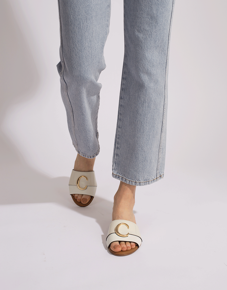 CHLOÉ-Chloe Patent Leather Mule Slide-