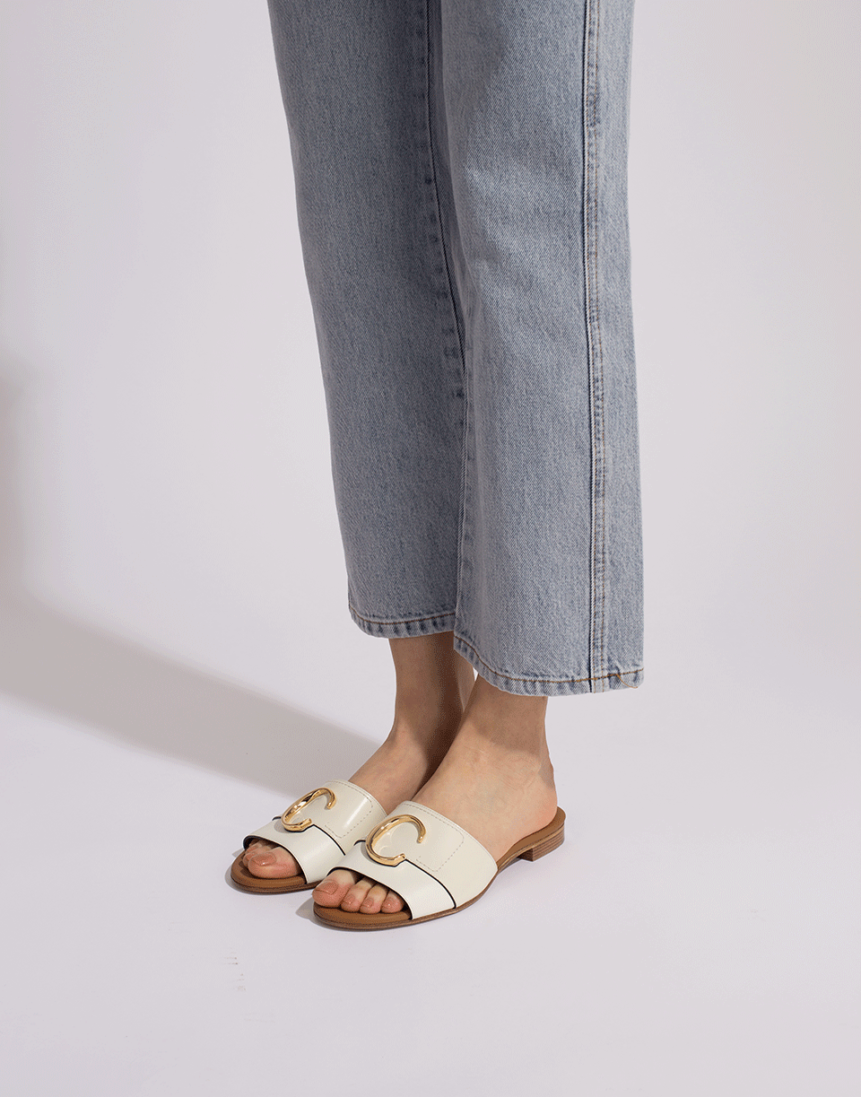 CHLOÉ-Chloe Patent Leather Mule Slide-