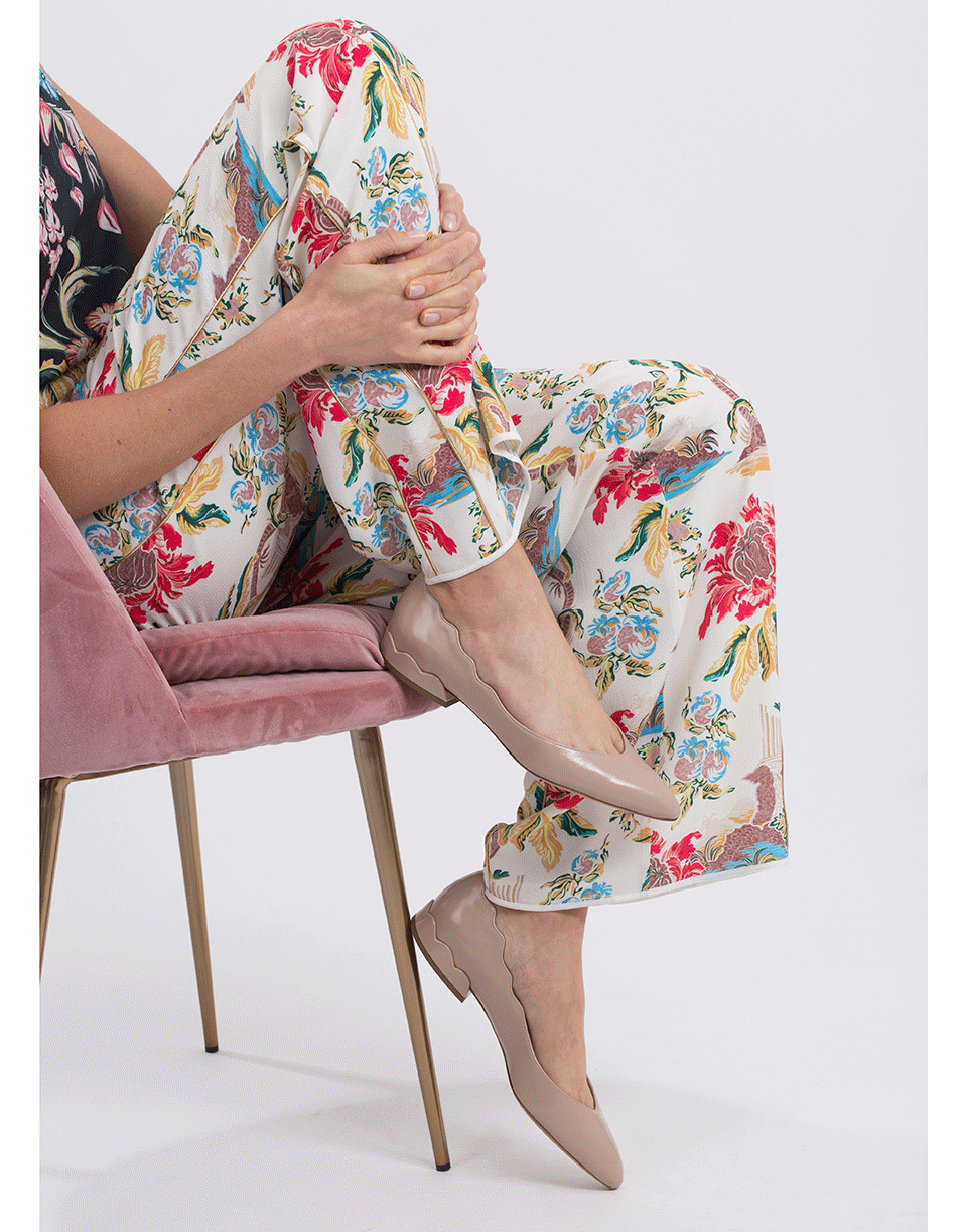 CHLOÉ-Lauren Scalloped Ballerina Flat-