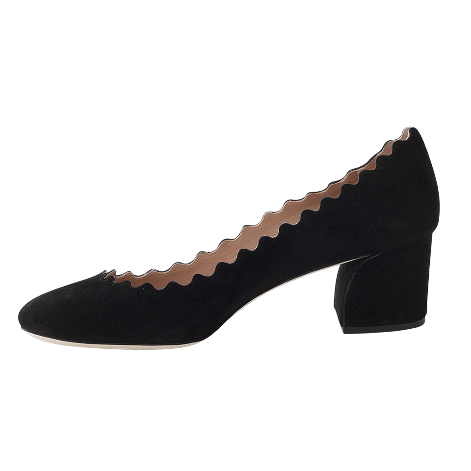 CHLOÉ-Lauren Scalloped Chunky Heel-