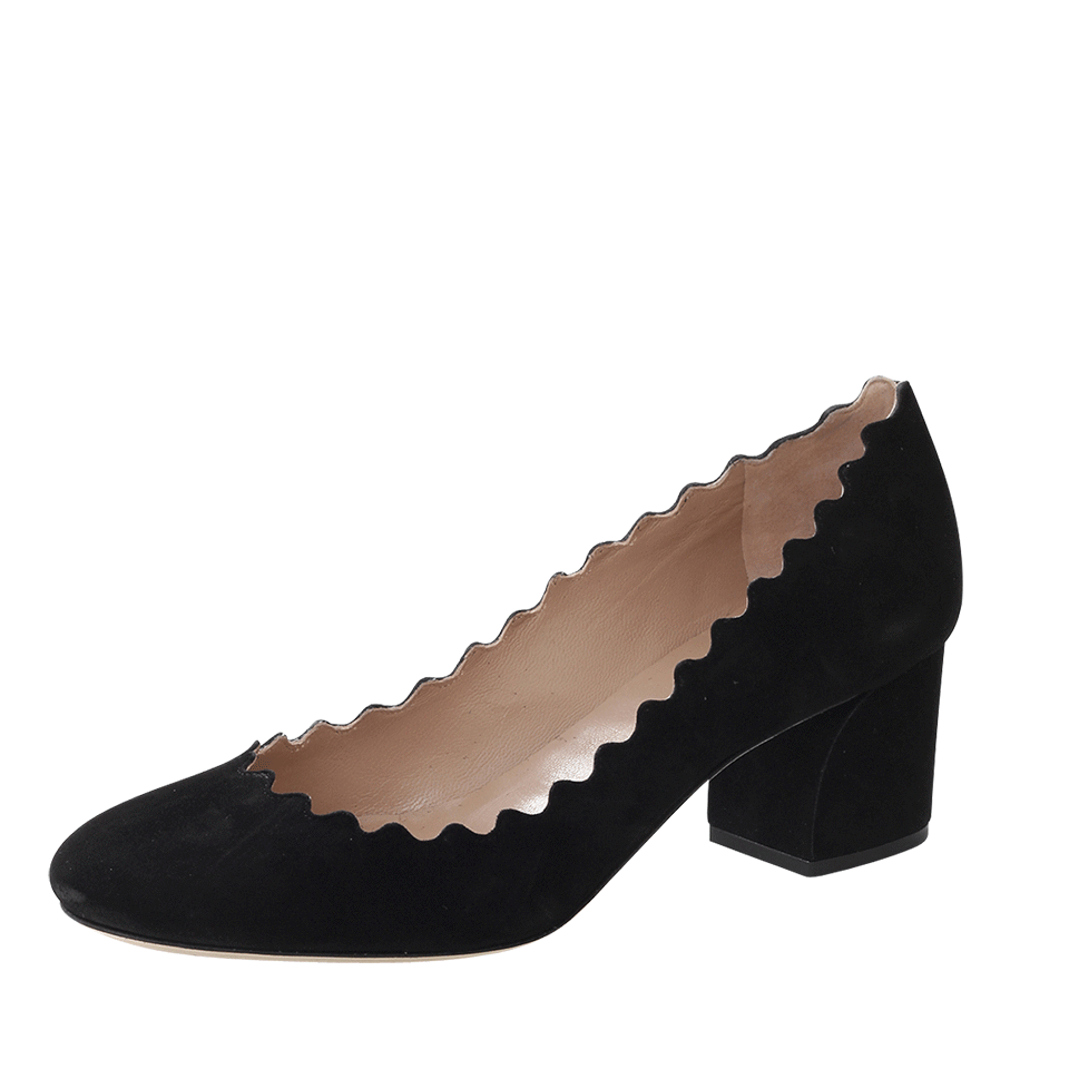 CHLOÉ-Lauren Scalloped Chunky Heel-