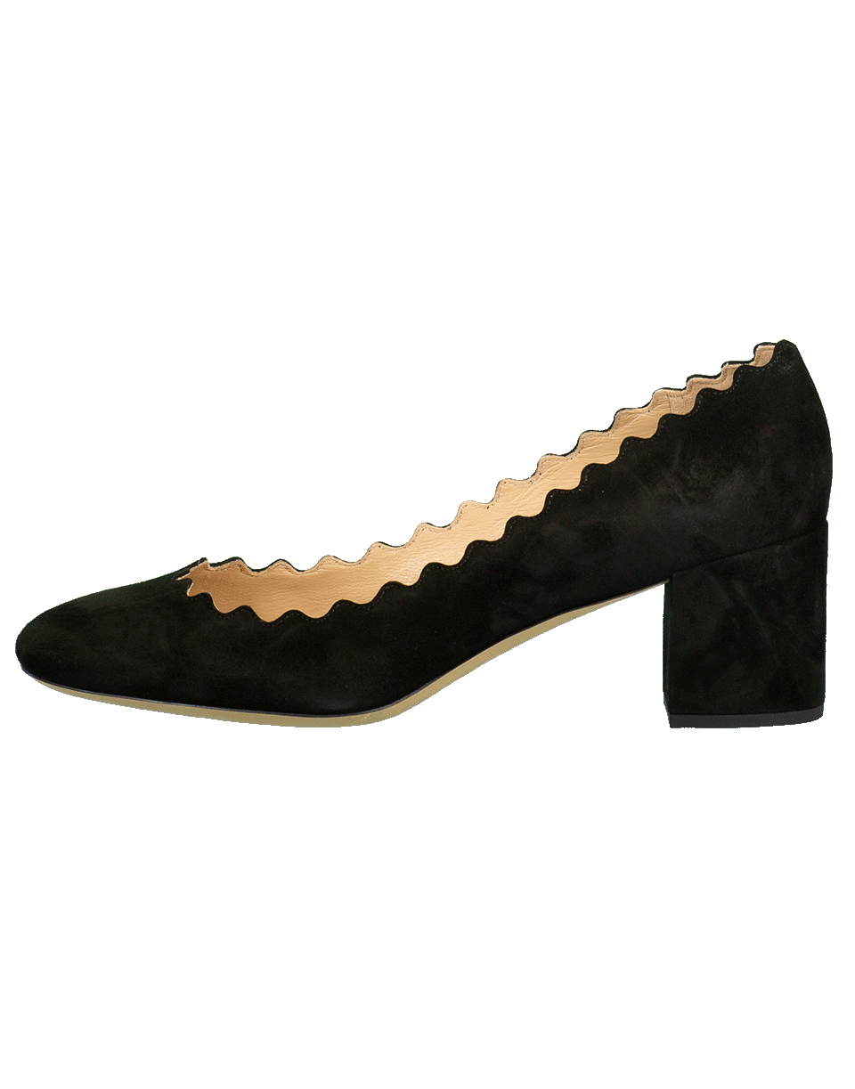 CHLOÉ-Lauren Scalloped Leather Pump-
