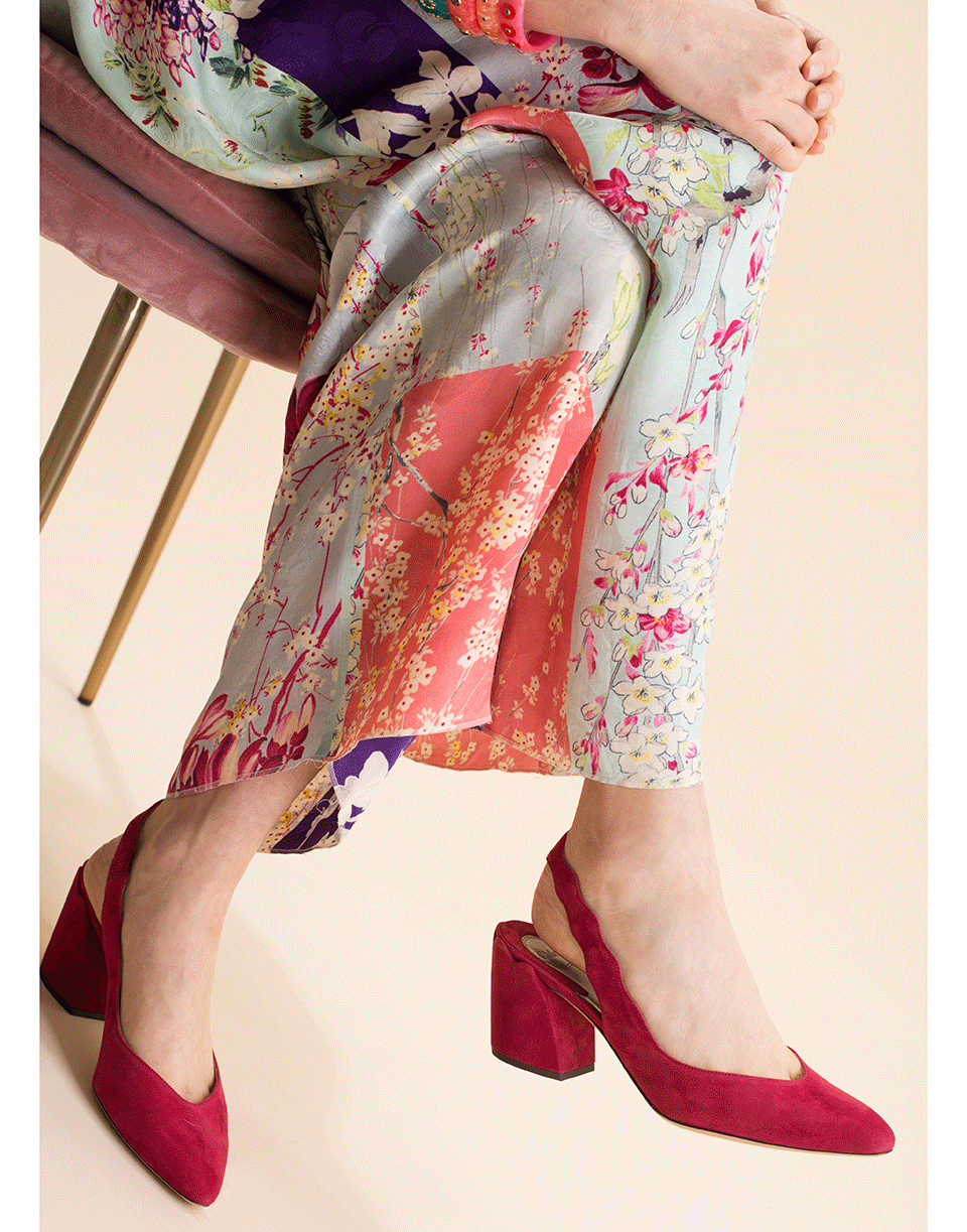 CHLOÉ-Raspberry Laurena Slingback-