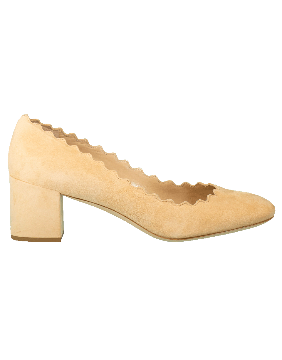 CHLOÉ-Lauren Scalloped Leather Pump-