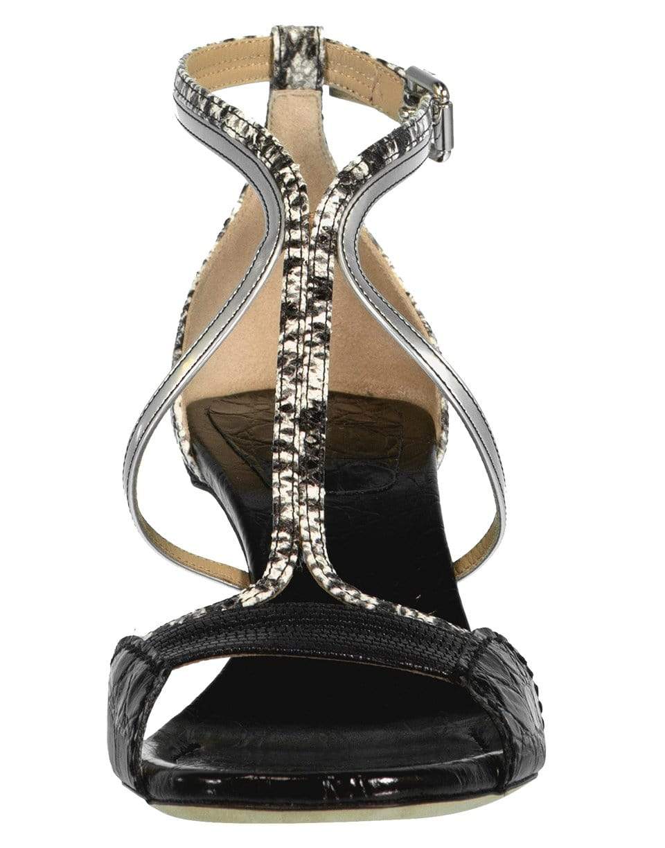 CHLOÉ-Strappy Exotic Mix Leather Sandal-