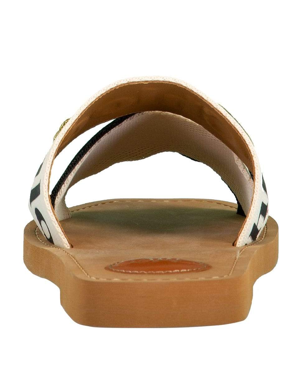 CHLOÉ-Woody Black and White Slides-