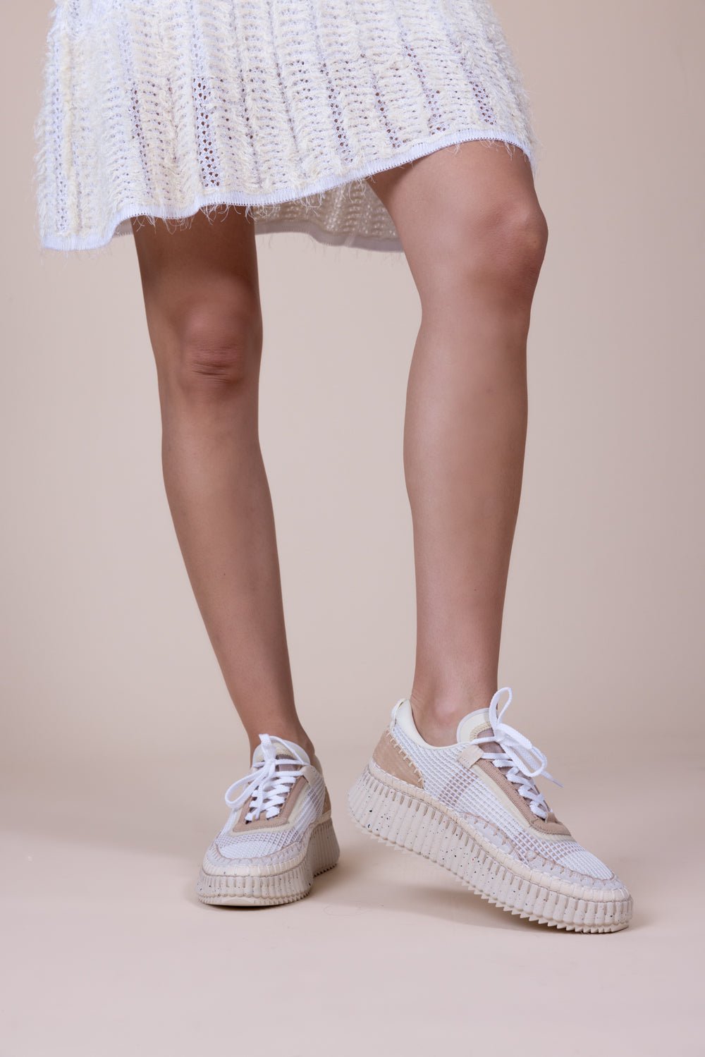 CHLOÉ-Nama Sneaker - Pearl Beige-