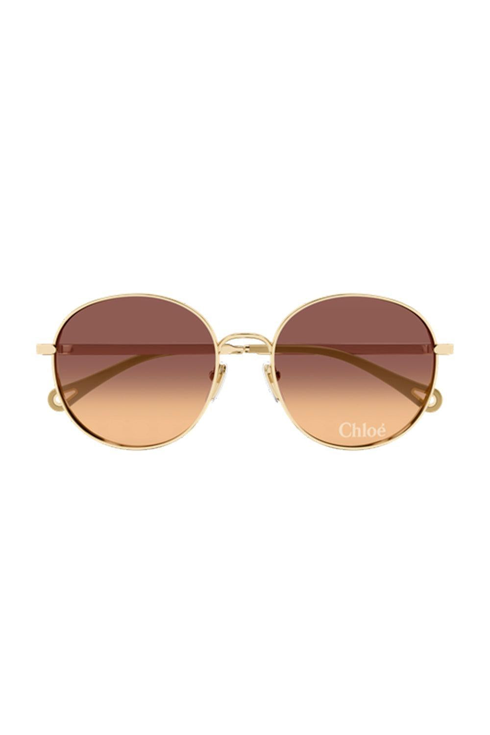 Oval Sunglasses - Gold Brown-GOLD-ACCESSORIESUNGLASSES-CHLOÉ