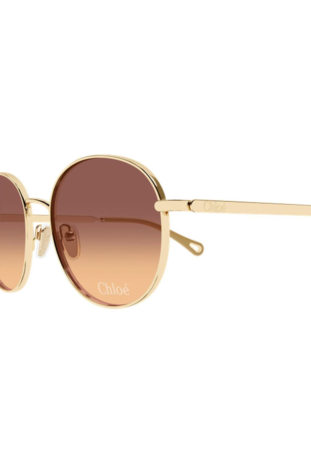 Oval Sunglasses - Gold Brown-GOLD-ACCESSORIESUNGLASSES-CHLOÉ