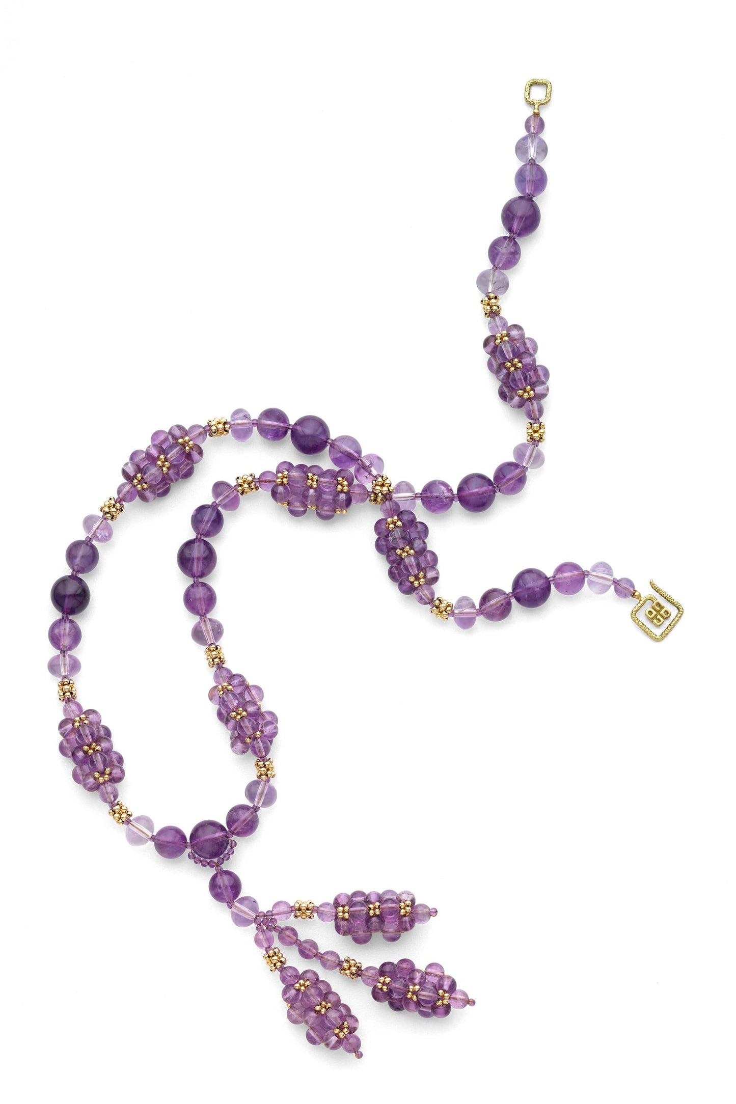 CHRIS DAVIES-Amethyst Prismatic Necklace-YELLOW GOLD