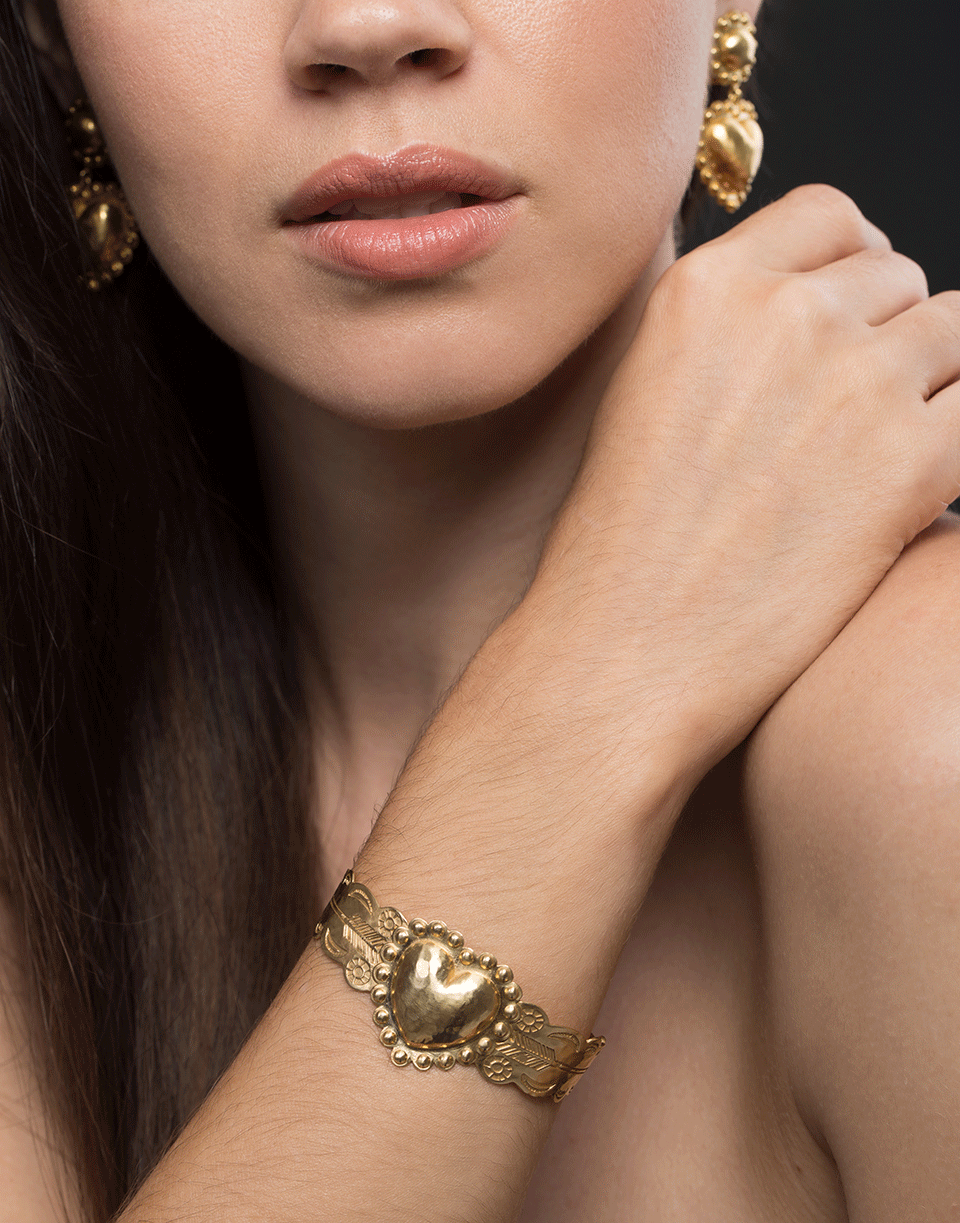 CHRISTINA ALEXIOU-Heart Bracelet-YELLOW GOLD