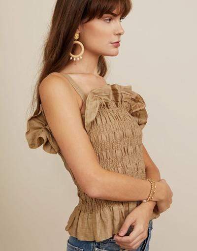 CHRISTY LYNN-Tulipe Top - Khaki-