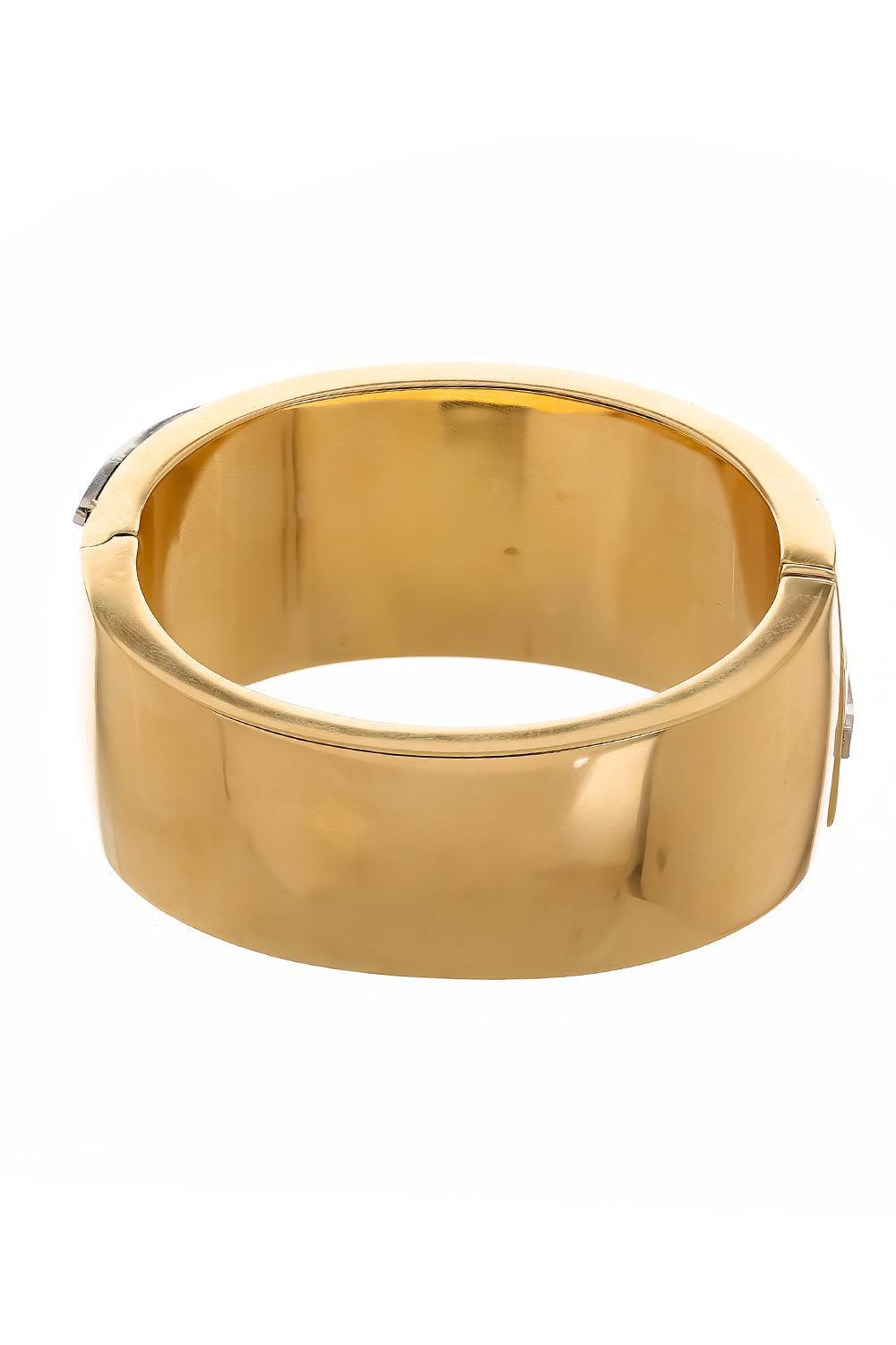 Pink Blue Diamond Cuff Bracelet-YELLOW GOLD-JEWELRYFINE JEWELBRACELET O-CICADA