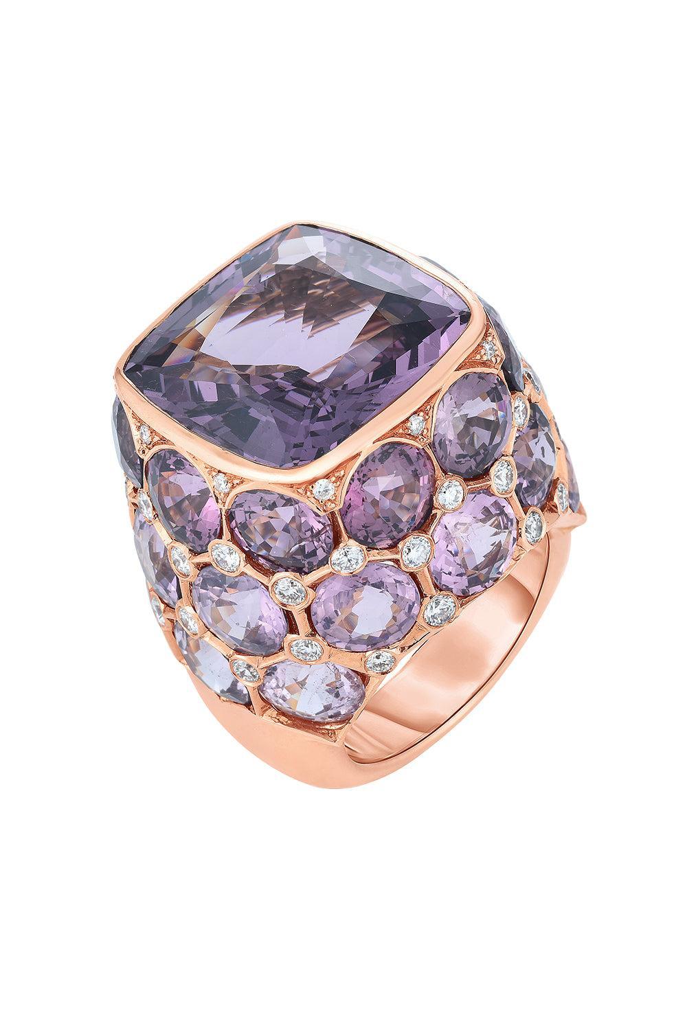 Spinel Diamond Spot Ring-ROSE GOLD-6-JEWELRYFINE JEWELRING-CICADA