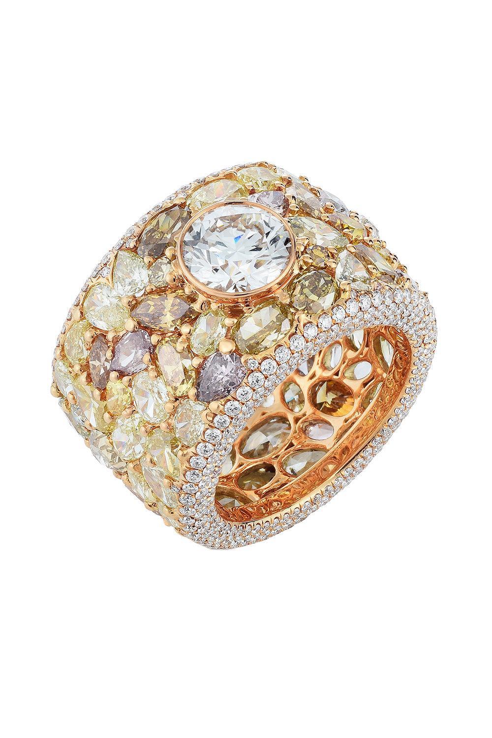 Fancy Diamond Center Ring-YELLOW GOLD-6.5-JEWELRYFINE JEWELRING-CICADA