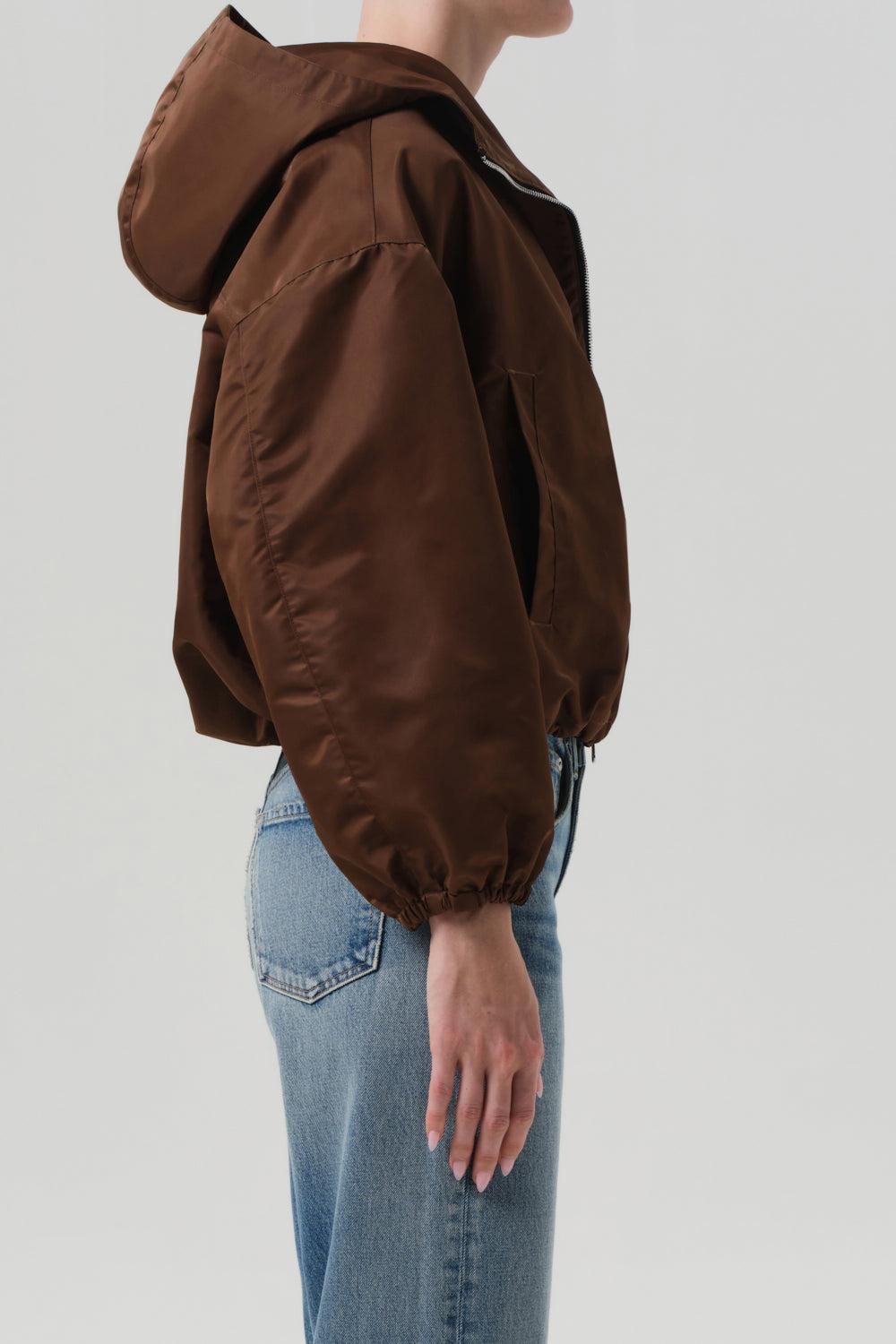 Cropped Windbreaker-BROWN-XS-CLOTHINGJACKETCASUAL-CITIZENS of HUMANITY