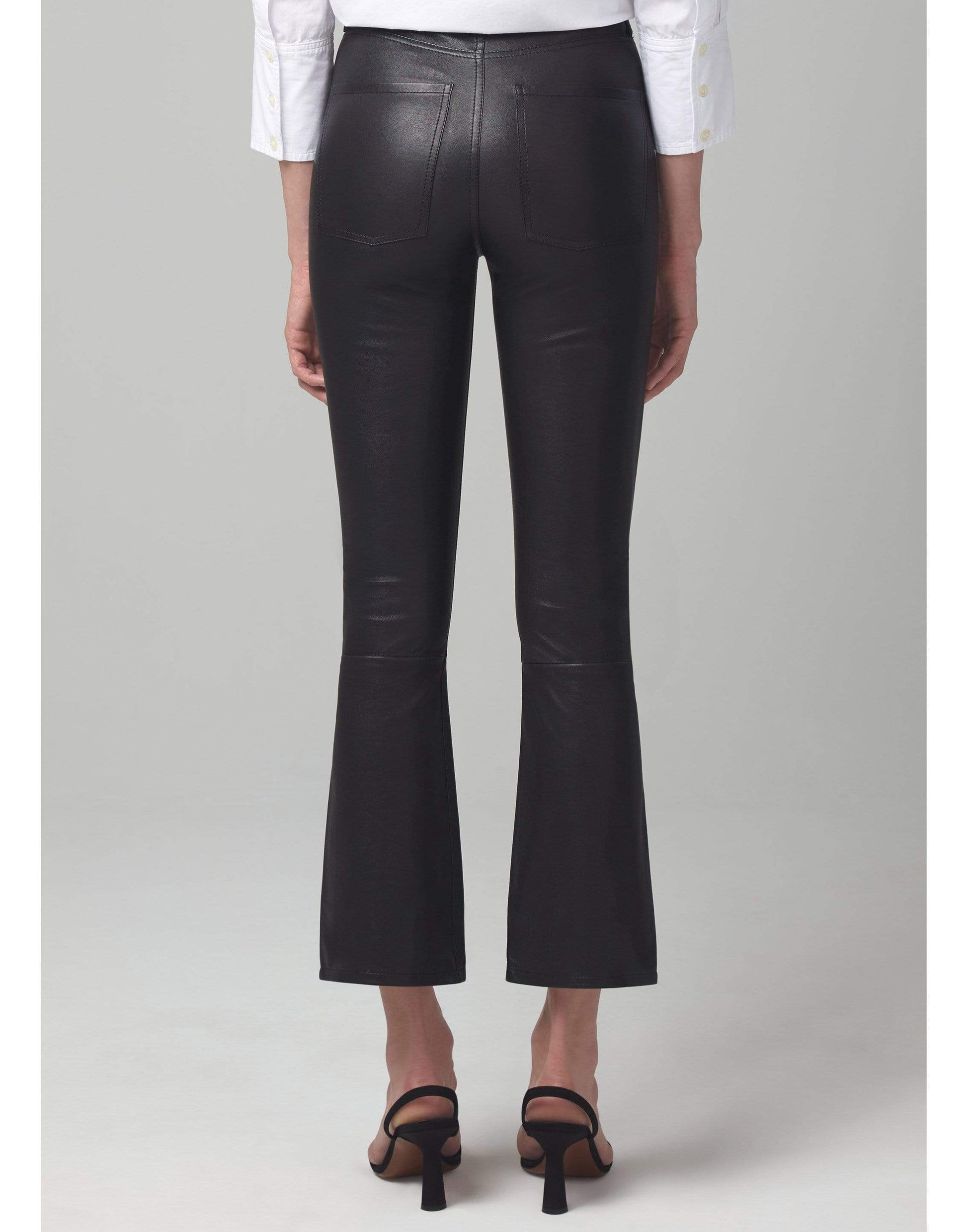 CITIZENS of HUMANITY-Demy Leather Cropped Flare-
