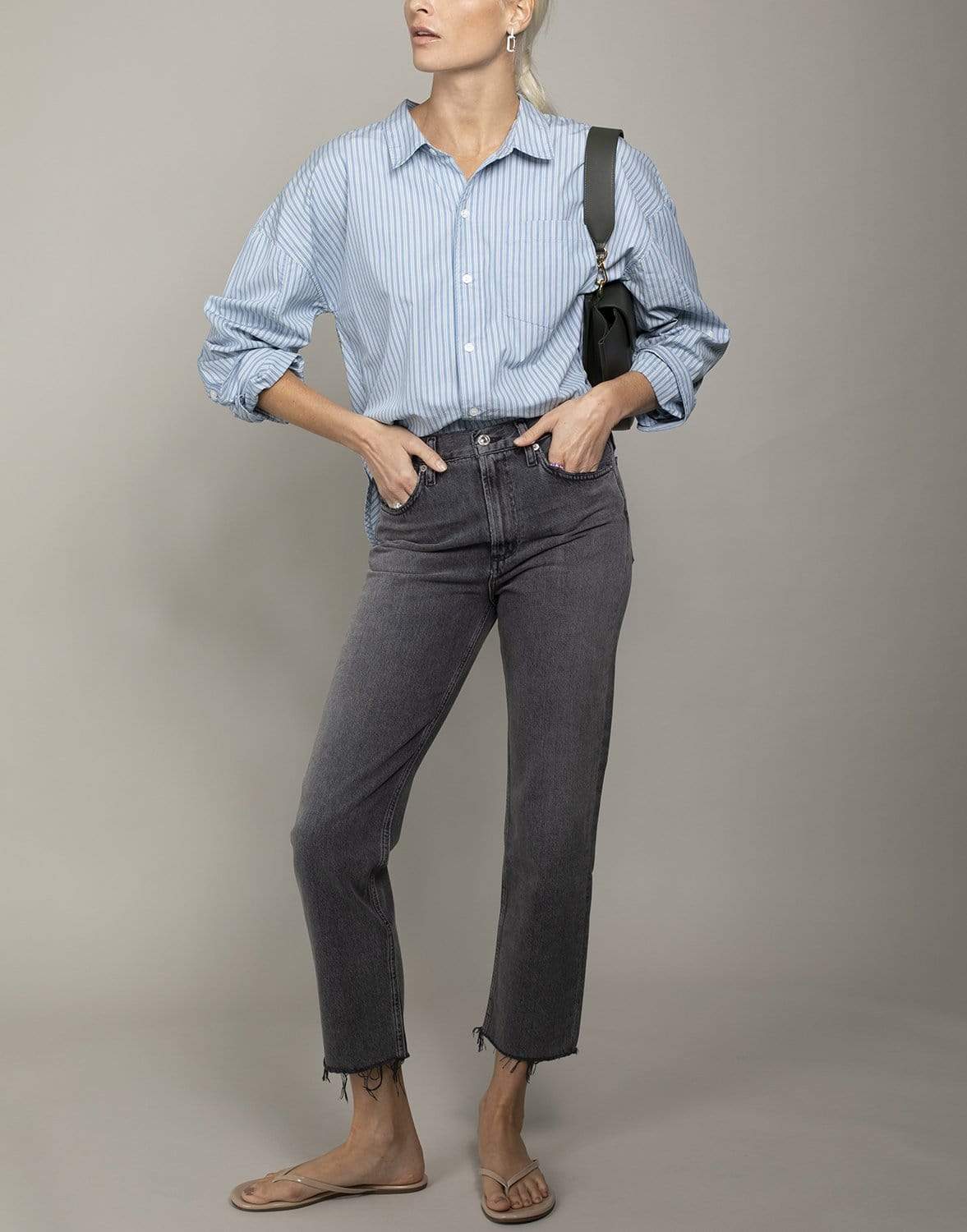 CITIZENS of HUMANITY-Striped Brinkley Shirt-