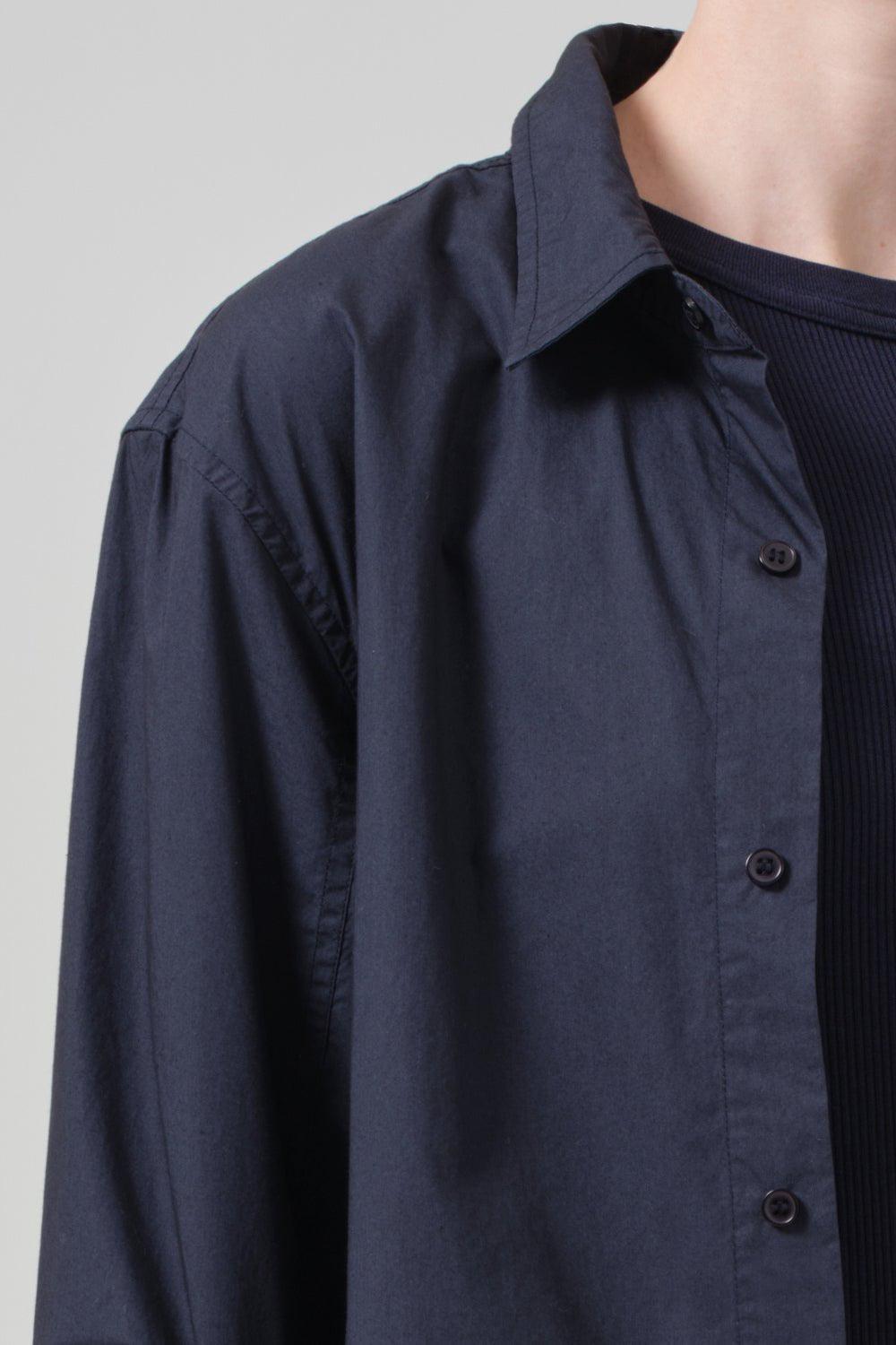 CITIZENS of HUMANITY-Shrunken Kayla Shirt - Navy-