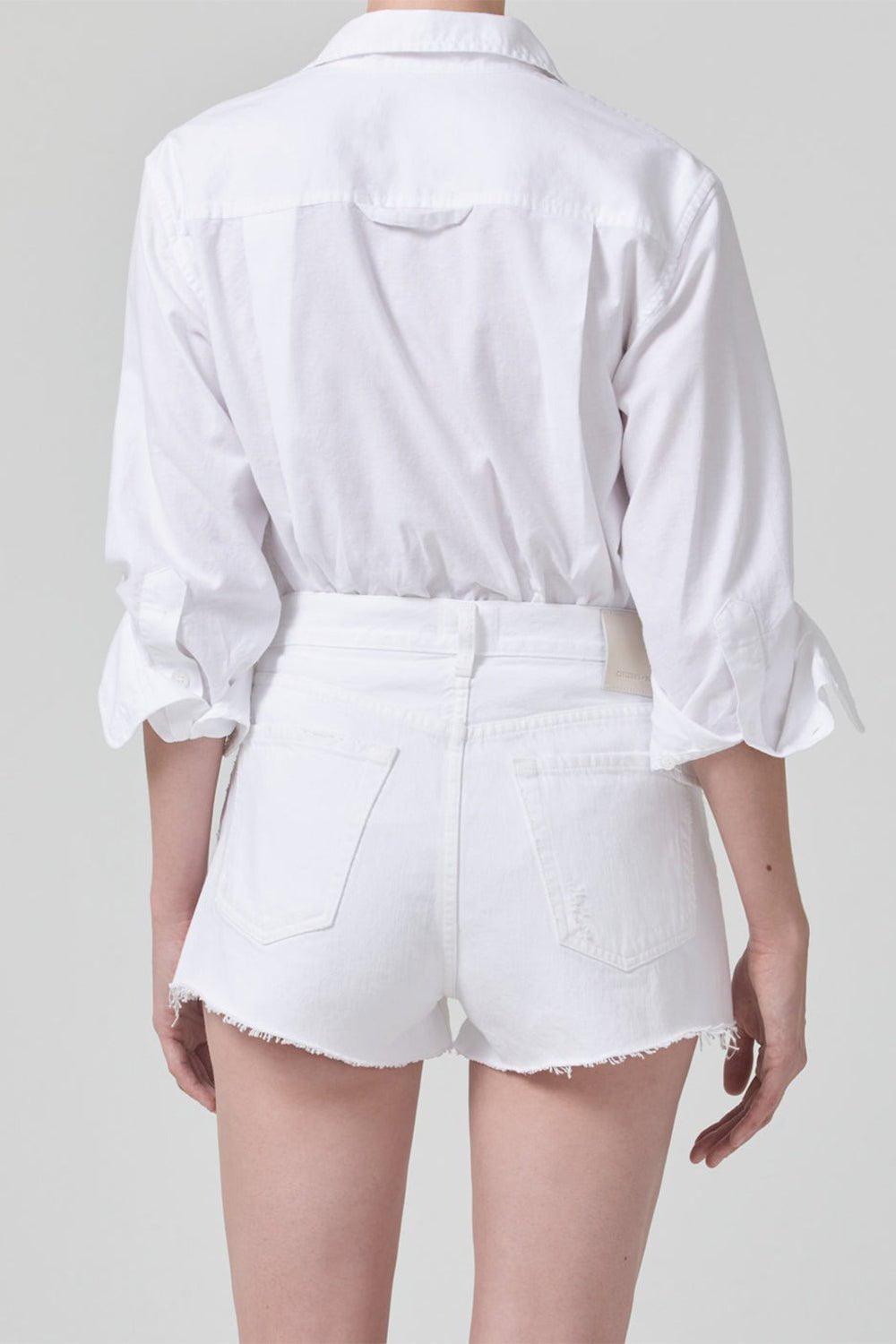 CITIZENS of HUMANITY-Shrunken Kayla Shirt - Oxford White-