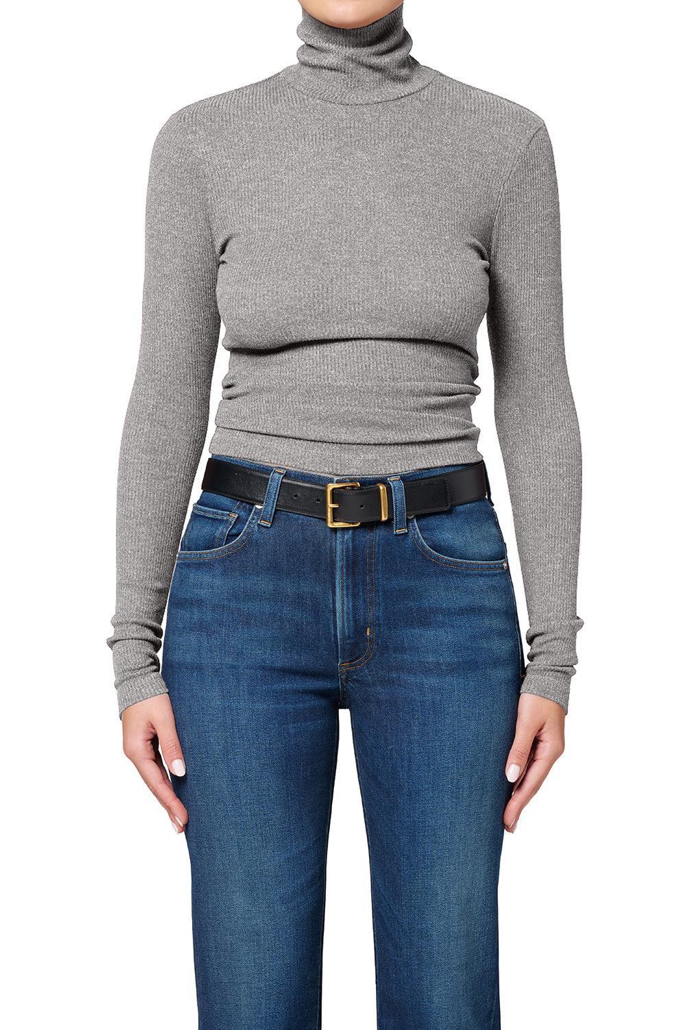 Caradene Turtleneck - Heather Charcoal-GREY-XS-CLOTHINGTOPKNITS-CITIZENS of HUMANITY
