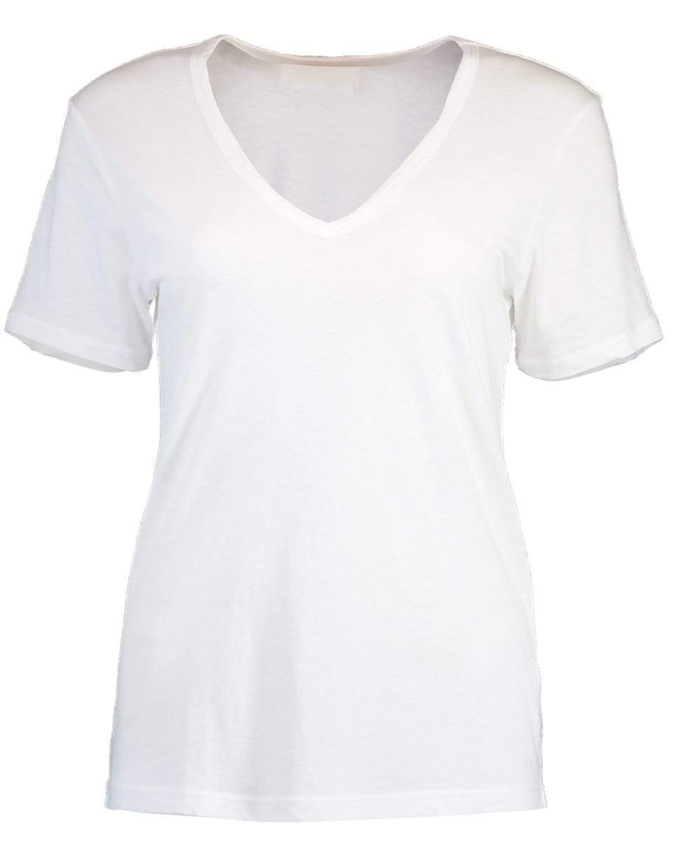 CITIZENS of HUMANITY-White Lilah V Neck Tee-