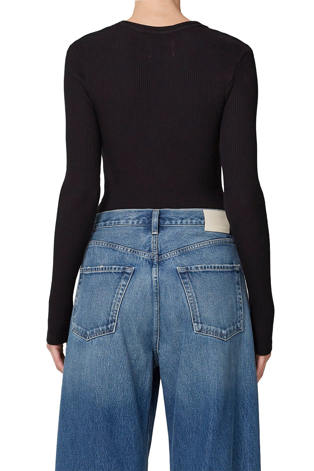 CITIZENS of HUMANITY-Florence V Neck Top - Black-
