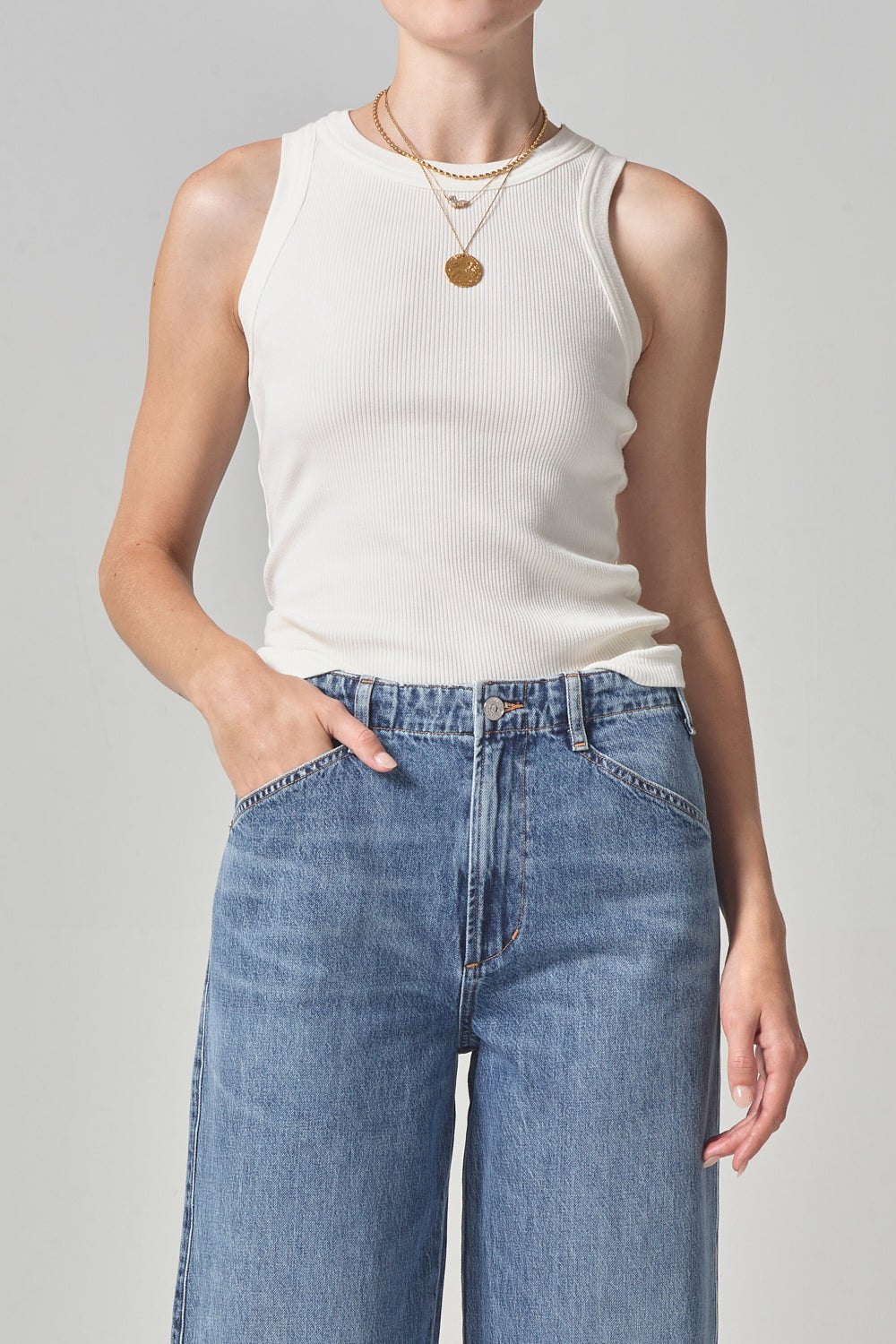 CITIZENS of HUMANITY-Isabel Rib Tank - Pashmina-