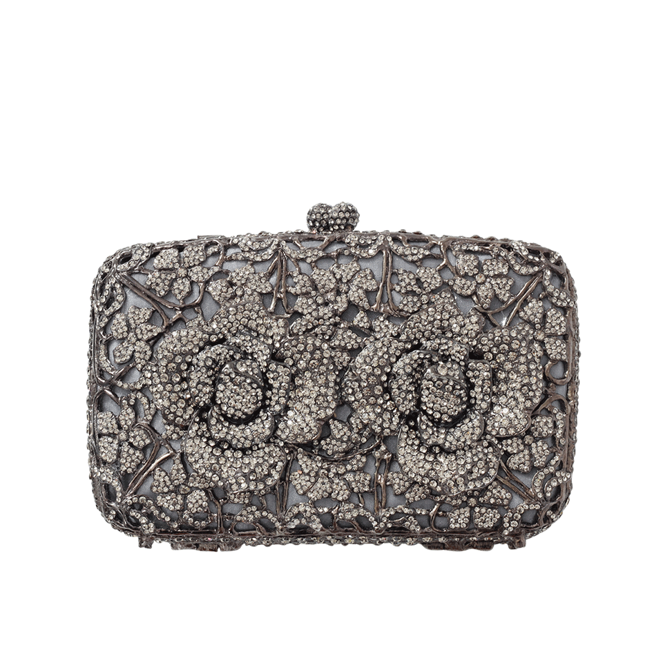 CLARA KASAVINA-Rosalie Diamond Handbag-GUN/BLK