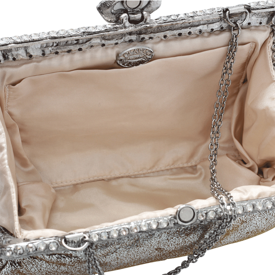 CLARA KASAVINA-Louise Shimmer Handbag-SILVER