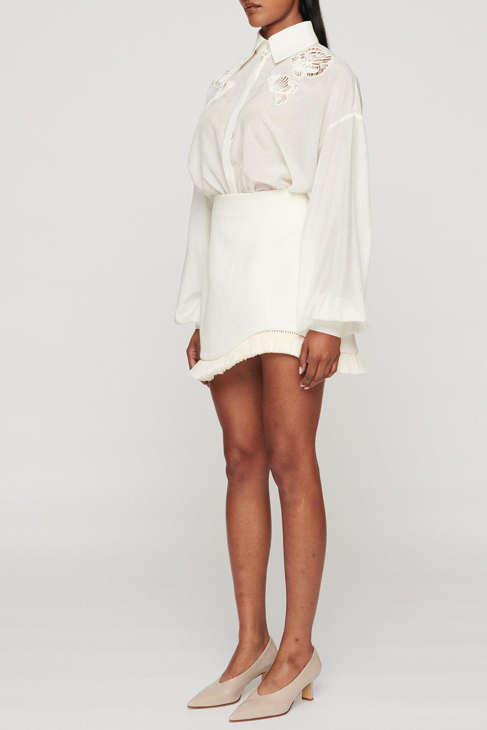 CLEA-Bowie Raffia Mini Skirt-