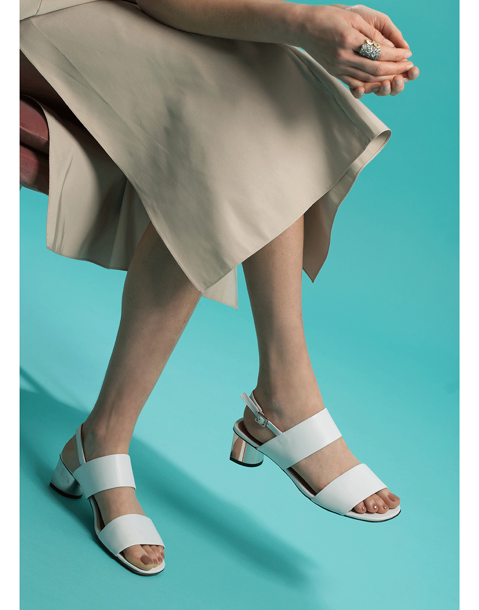CLERGERIE-White Leonie Sandal-