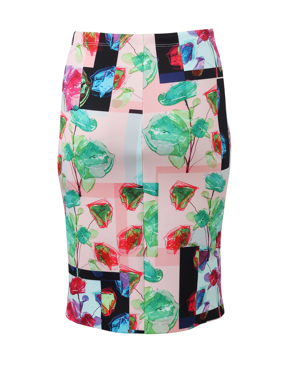 CLOVER CANYON-Scuba Floral Skirt-