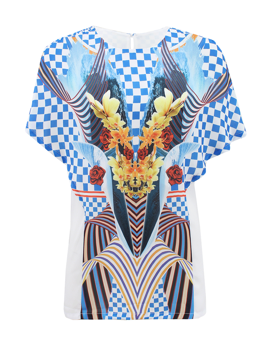 CLOVER CANYON-Short Sleeve Crashing Wave Silk Top-