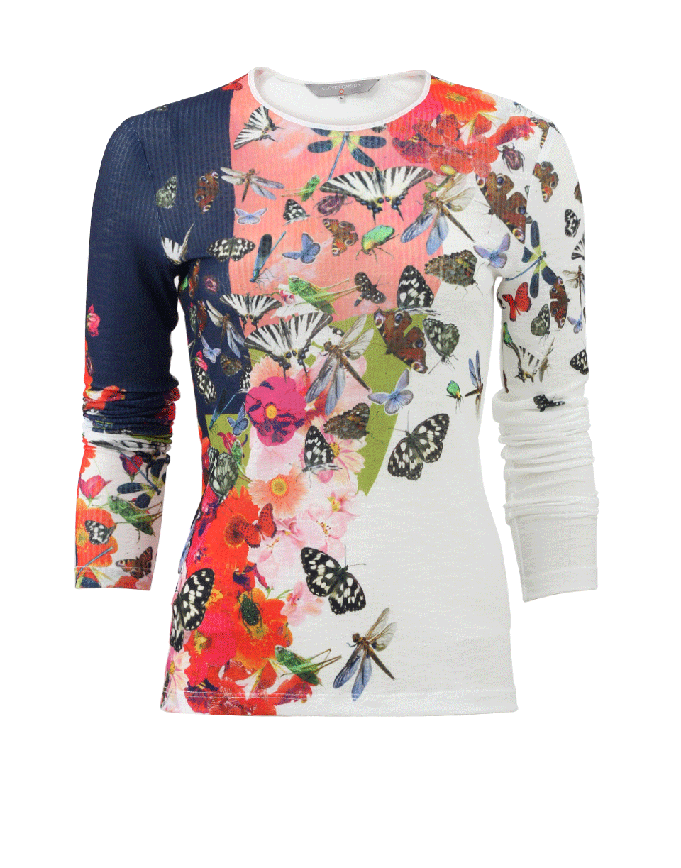 CLOVER CANYON-Long Sleeve Butterfly Top-