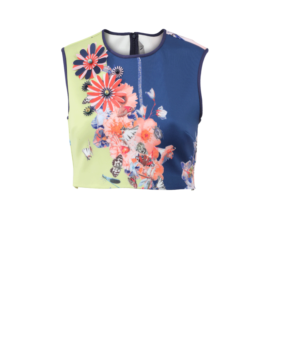 CLOVER CANYON-Embellished Butterfly Crop Top-