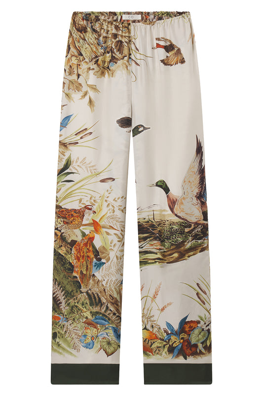 Woodland Print Wide Leg Pant-NOVELTY-XS-CLOTHINGPANTWIDE LEG-CO COLLECTION