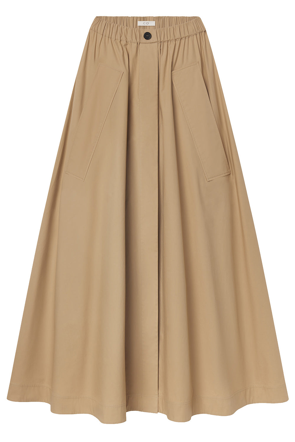 Parachute Maxi Skirt-BROWN-XS-CLOTHINGSKIRTMIDI-CO COLLECTION 