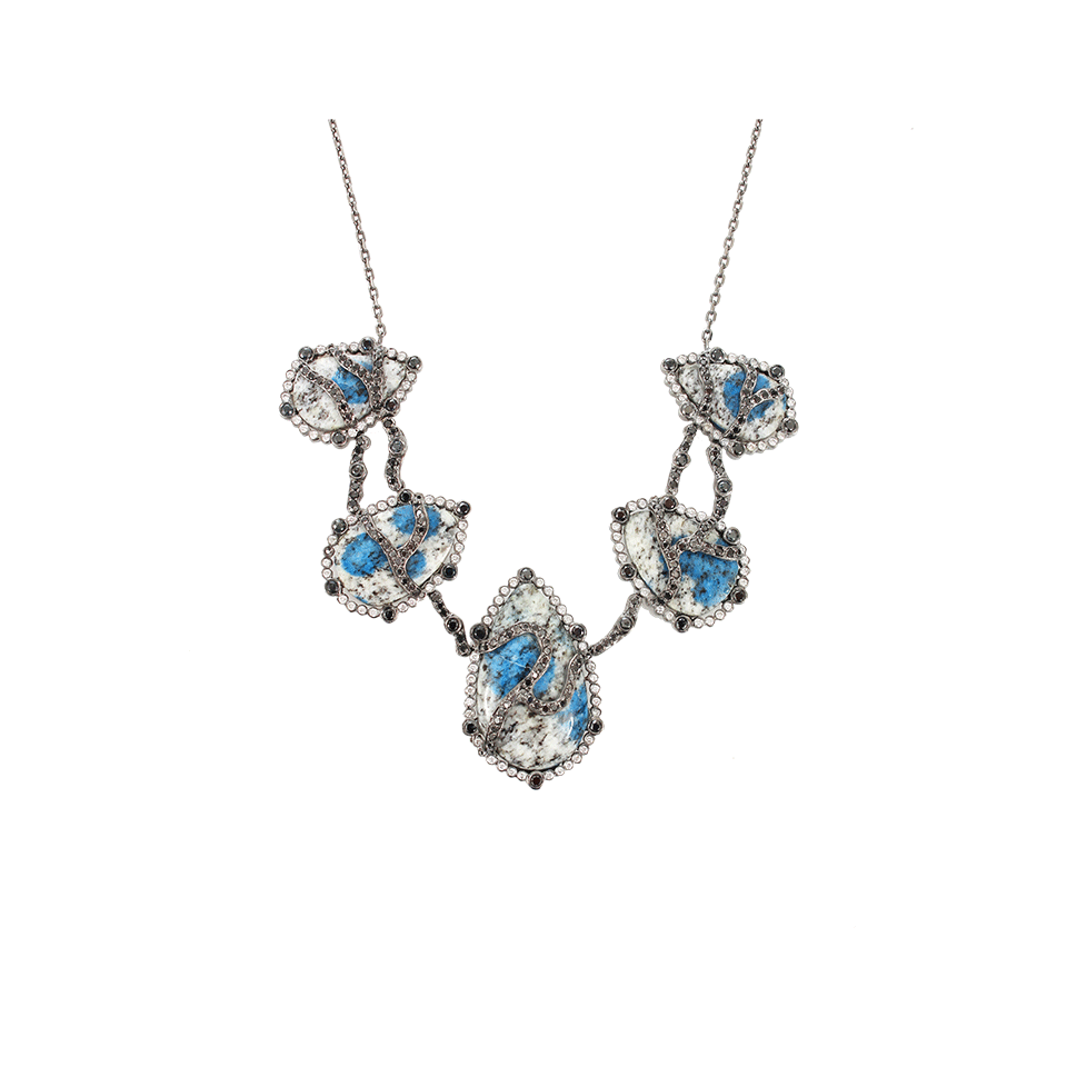 COLETTE JEWELRY-K2 Azurite Necklace-BLACK GOLD