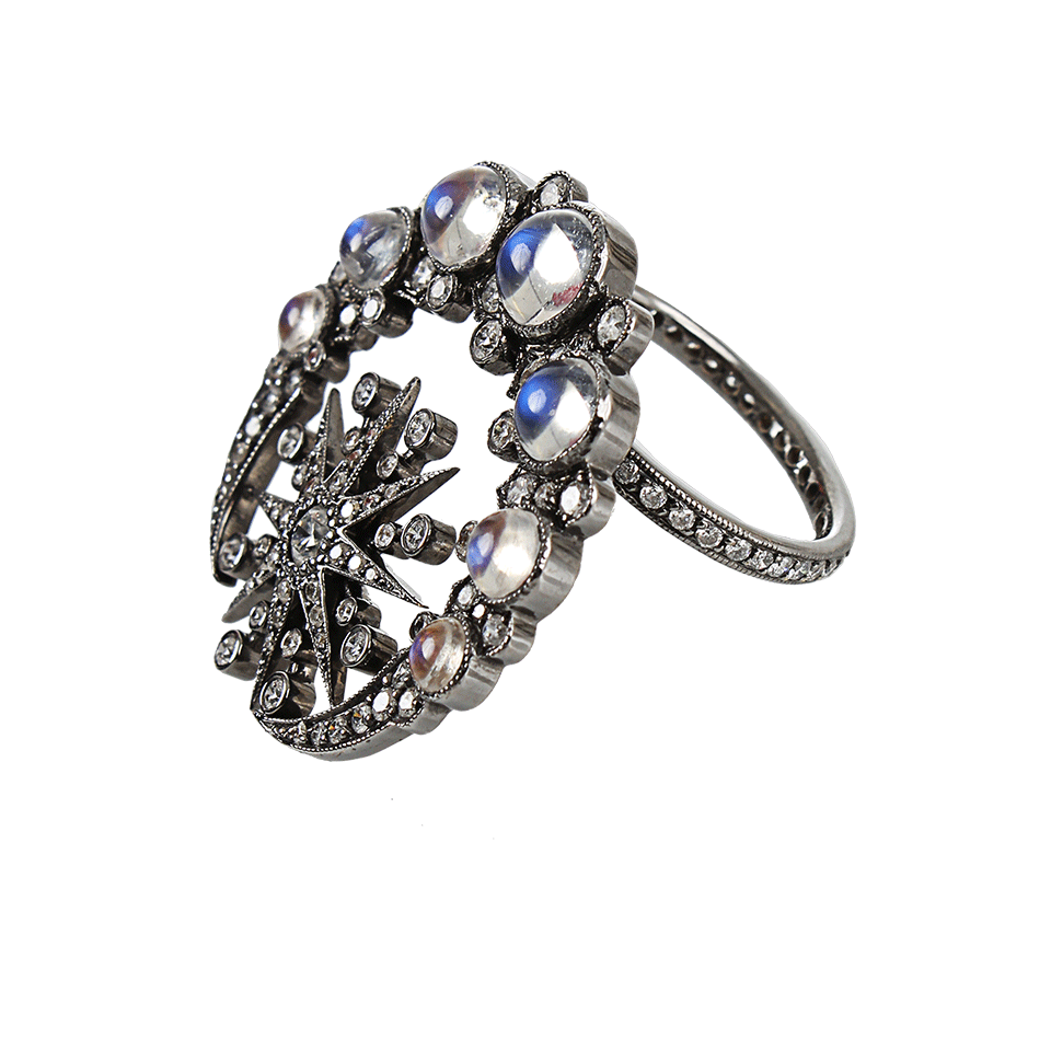 COLETTE JEWELRY-Medium Moon Ring-BLACK GOLD