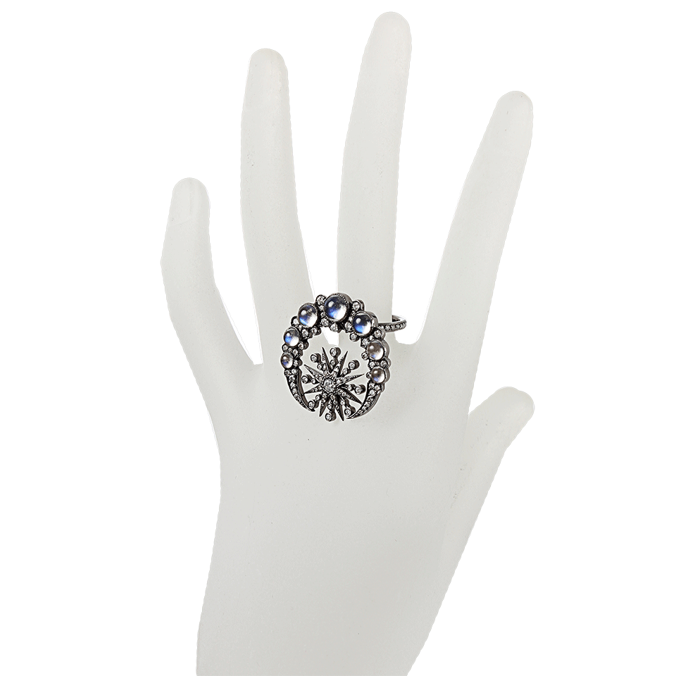 COLETTE JEWELRY-Medium Moon Ring-BLACK GOLD