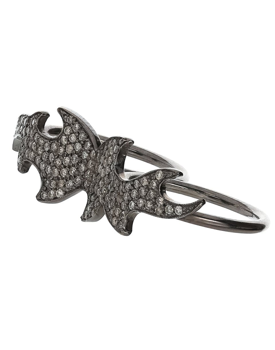COLETTE JEWELRY-Diamond Pattern Double Ring-WHITE GOLD