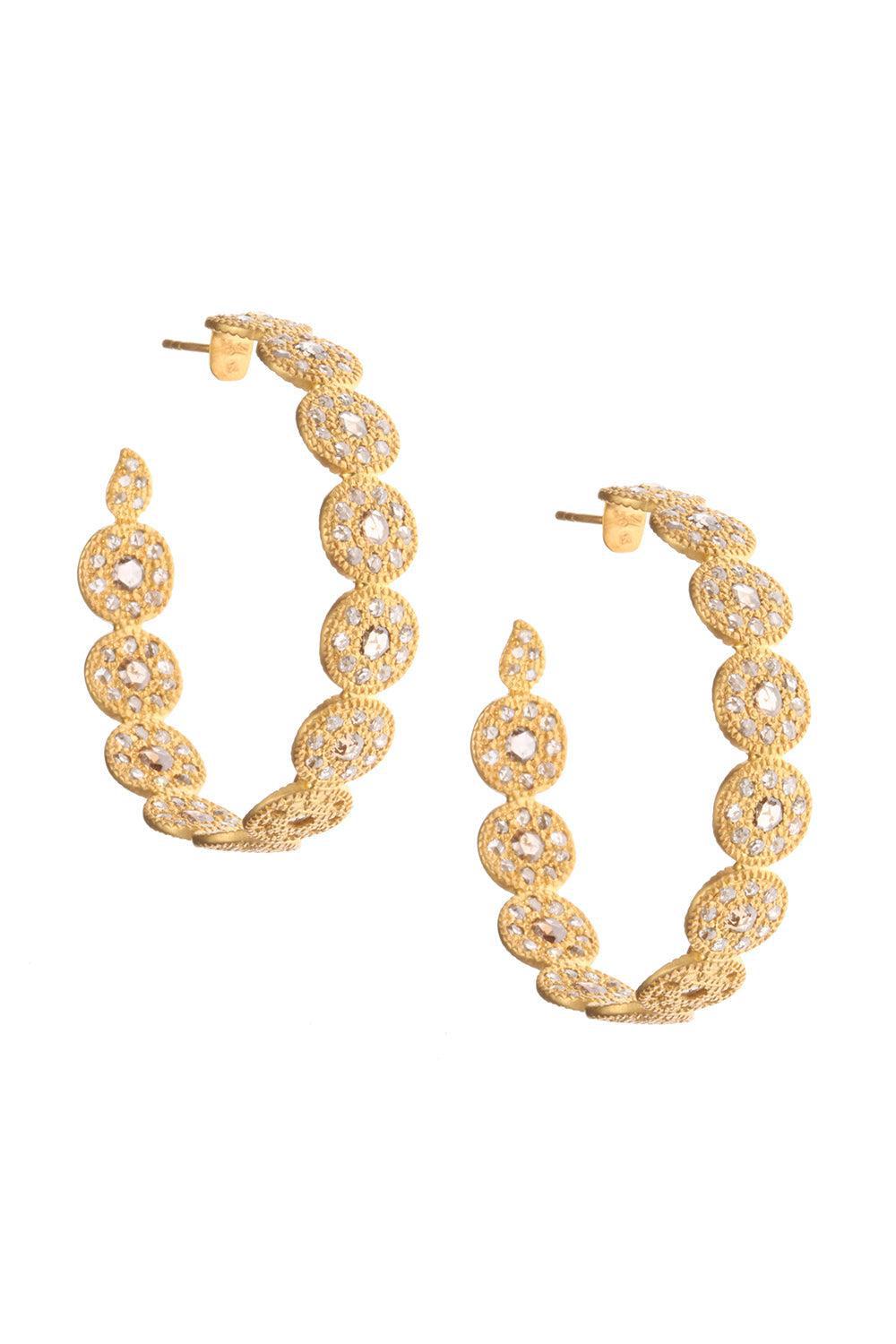 COOMI-Diamond Opera Eternity Hoop Earrings-YELLOW GOLD
