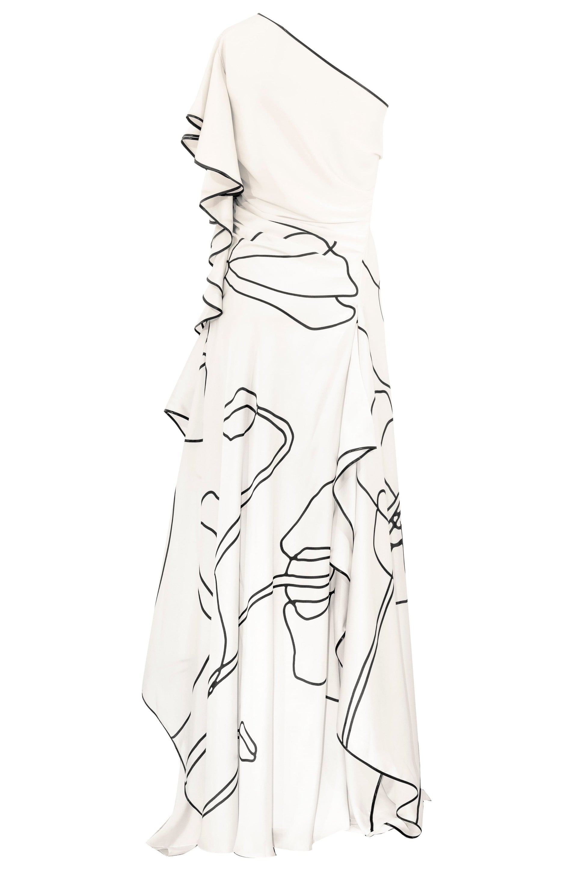 COSTARELLOS-Priela One Shoulder Gown-